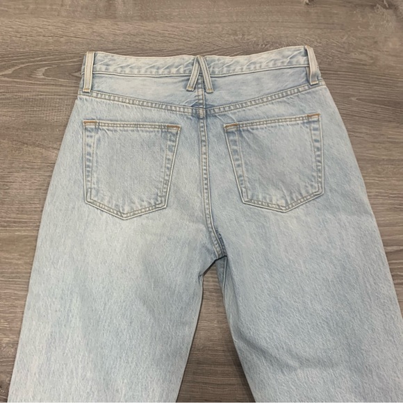 SLVRLAKE Sophie Crop Organic Mid-Rise Love Song Straight Leg Denim Jeans - Picture 6 of 9